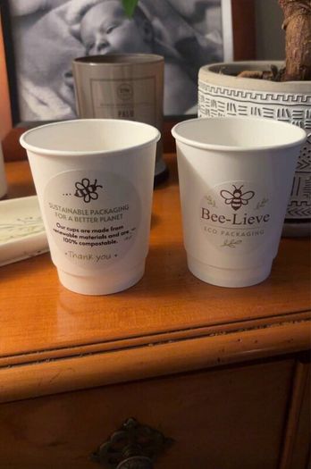 50 pack Eco-Friendly Compostable Coffee Cups Kit