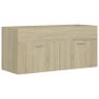 Sink Cabinet with Built-in Basin Sonoma Oak Chipboard Image 5