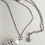 Vintage Sterling Silver 925 White Pearl and Crystal Necklace - Bridal Drop Pendant length 18" - 13,4g Image 9