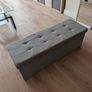 Grey Ottoman Storage bench in perfect condition Image 2