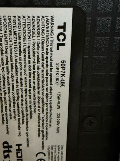 TCL 50 inch Smart TV