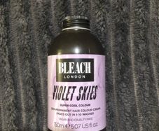 Semi-permanent hair colour violet Bleach