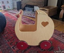 Wooden Doll's Pram