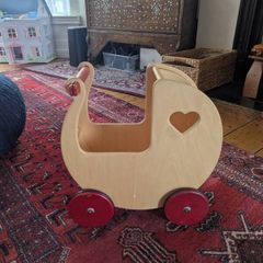 Wooden Doll's Pram