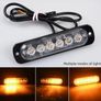 4pcs 12/24v  truck LED lights, 6SMD grille light strips, car lights, trailer lights, amber Image 4