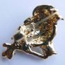 Vintage Tiny Colorful Bird Brooch, Small Gold Bird Pin, Little Crystal Rhinestone Brooch Image 9