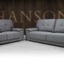 Hanson Fullback Leather Sofa Set Image 6