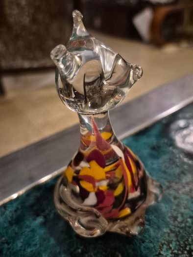 Vintage Medina glass cat