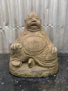 Reconstituted stone Buddha garden statue