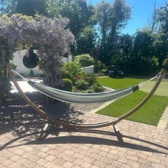 Hammock with wooden stand