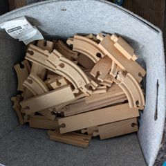 Hape train track and trains