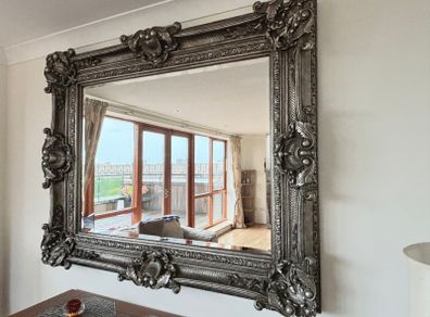 Oxford Mirror - Antique Silver