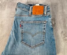 Levis 502 Premium Mens Jeans Blue W38 L31 Straight - Stretch Denim- Big E