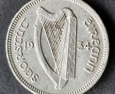 Ireland 1934 3d Three pence coin