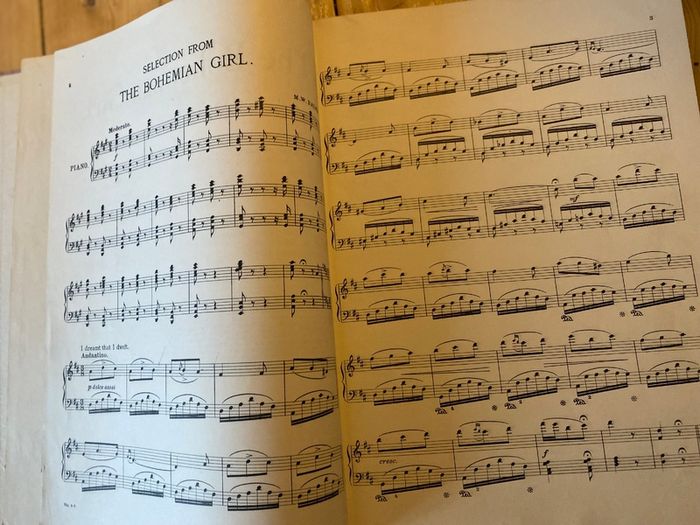 3 Vintage Music Treasury Music Note books