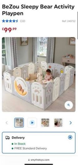 BeZou Sleepy Bear Activity Playpen