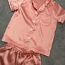 5-6yrs Girl pink satin pyjamas Image 2