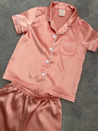5-6yrs Girl pink satin pyjamas