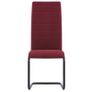 Cantilever Dining Chairs 2 pcs Wine Fabric Image 3