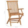 Folding Garden Chairs 2 pcs Solid Teak Wood Image 9