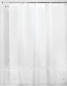 Shower Curtain with Magnetic Hem, Long Shower Curtain Made of Mould PEVA, Stylish and Water Repellent Shower Liner for Bathroom, Frost White, 183 x 183 cm (FREE POSTAGE)