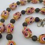 Antique Venetian African Style Thousand Eyes & Black Glass Beads Necklace Image 8
