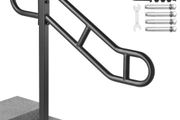 Single Post Handrail for Outdoor 1-3 Step 102.9 cm Stair Handrail Floor Mount