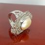Silver Royal Bali Collection White Mabe Pearl Ring Image 6