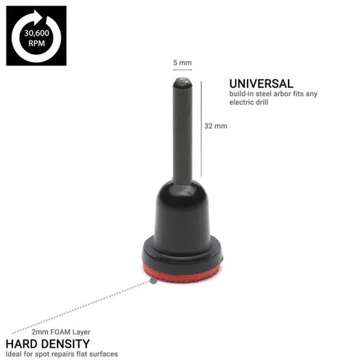 Glass Polish 12013 - 25mm ( 1") Spindle Pad - Plastic Hard
