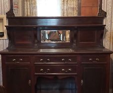 Victorian mahogany mirror backed sideboard