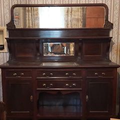 Victorian mahogany mirror backed sideboard