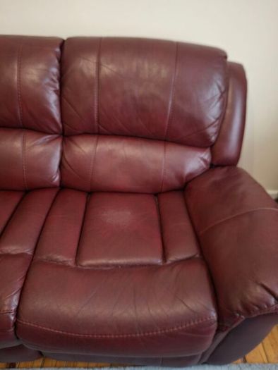 3 Seater recliner leather sofa