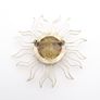 Vintage 925 Sterling Silver Real Flowers Sun Brooch Image 6