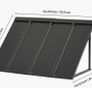 Fixed Metal Door & Window Awning  112.5 X 59cm Black Steel Canopy Image 5