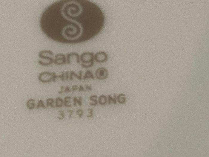 Japanese SANGO Garden song  14.5 inch china platter