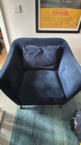 Blue Velvet Armchair