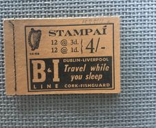 Irish stamps, 1956 definitive booklet.