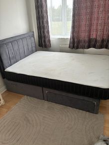 Double Bed Base And Headboard