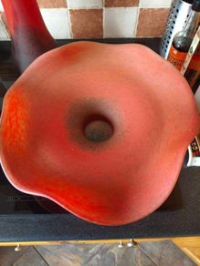 Rare Franz Caffrey Handcrafted Art Nouveau Glass Bowl
