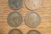 Edward V11 pennies x6 FREEPOST