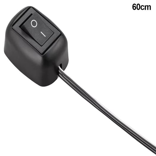 Universal Car Switch Paste Type Toggle Switch with Cable 60cm/100cm DC 12V for Fog Ring Drive Lights Neon Lights Mini Button