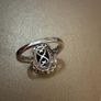 Sterling Silver 925 Black Onyx Halo Ring Image 2