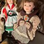 5 porcelain dolls with extra clothing perfect condition Image 4