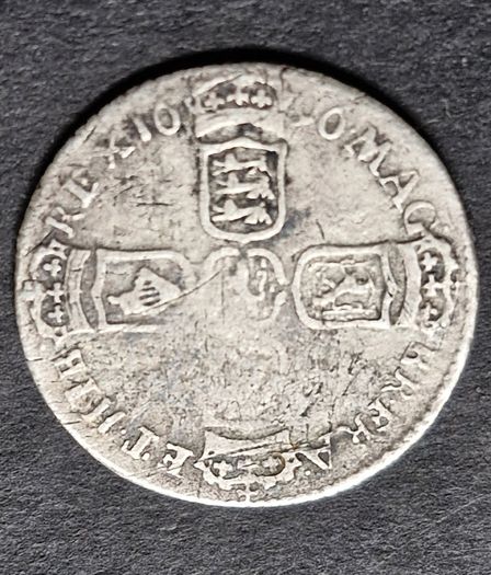 William lll (1694-1702) Six Pence 1696 Coin  VERY RARE