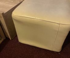 Leather pouffe