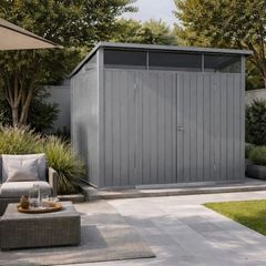 8x6 Palladium Steel Sheds Silver
