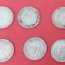 England 6 X 1920's 50% Silver Threeence Coins Image 2