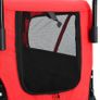 2-in-1 Pet Bike Trailer & Jogging Stroller Red and Black Image 4