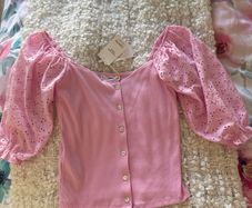 Mango Pink Puff Sleeved Top