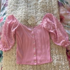 Mango Pink Puff Sleeved Top